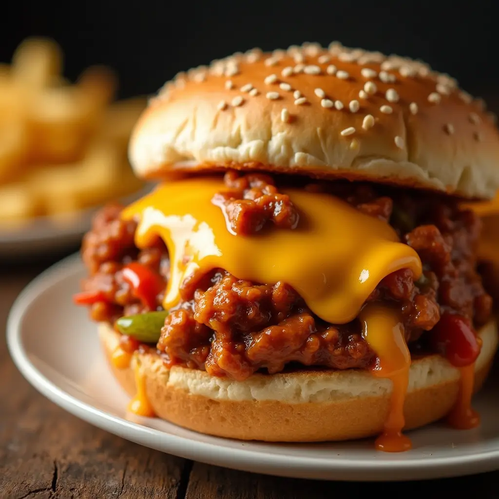 Cheesy Chicken Sloppy Joe
