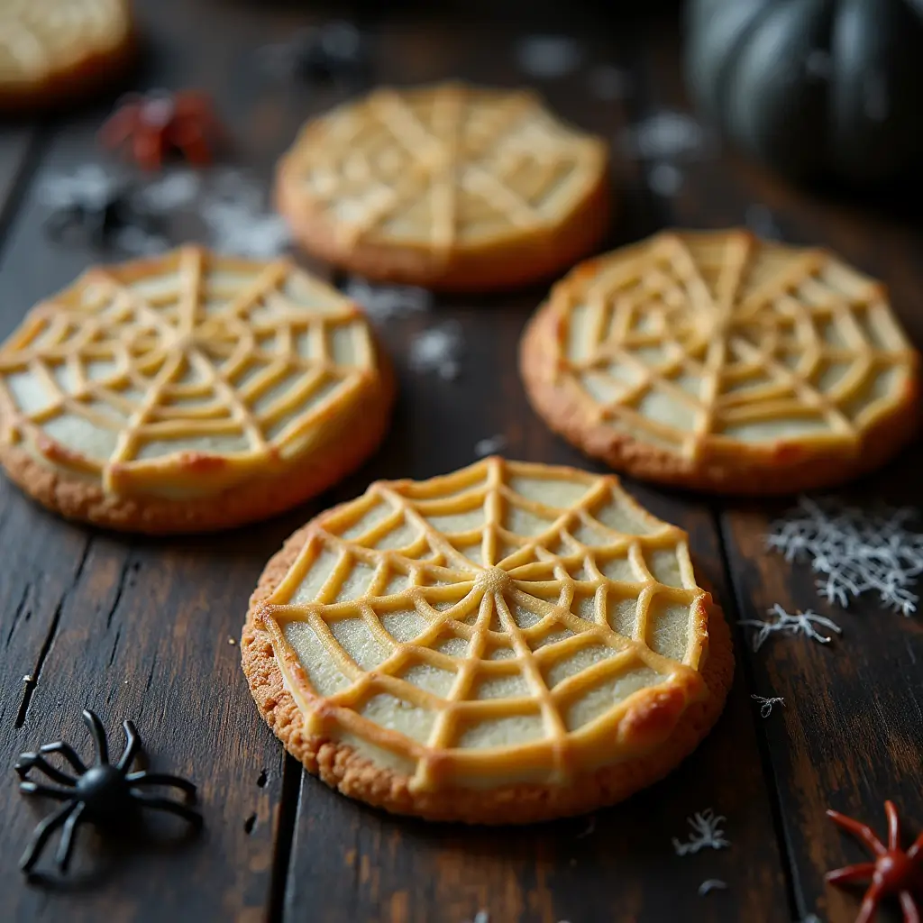 Spider web cookie stamp cookies